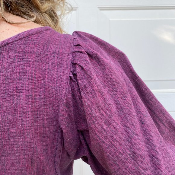 vintage 1990s maroon dress by El Huarache - Picture 5 of 9